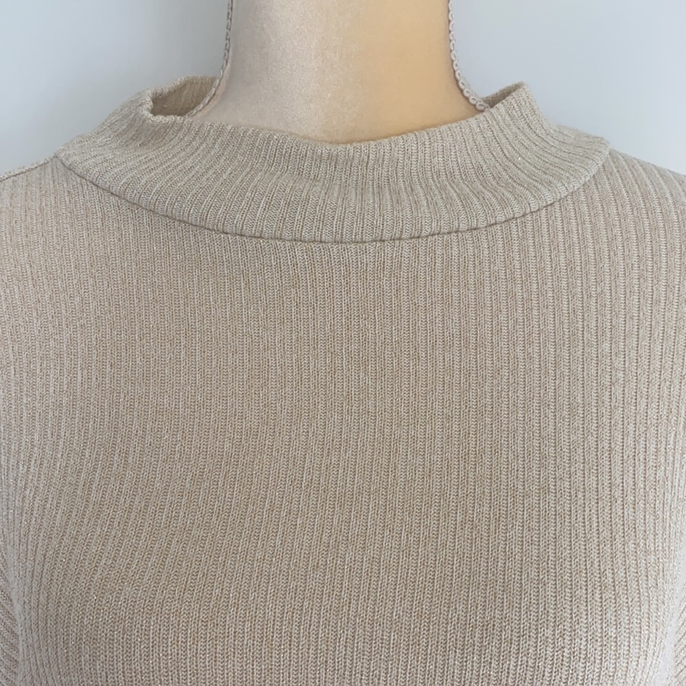 shimmer ribbed mock neck top XXL - Picture 7 of 8